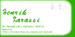 henrik karassi business card